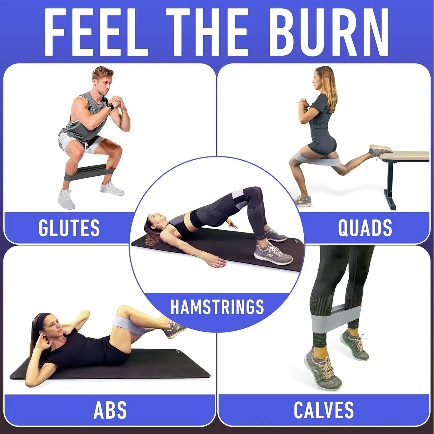 Fabric Workout Bands for Women & Men