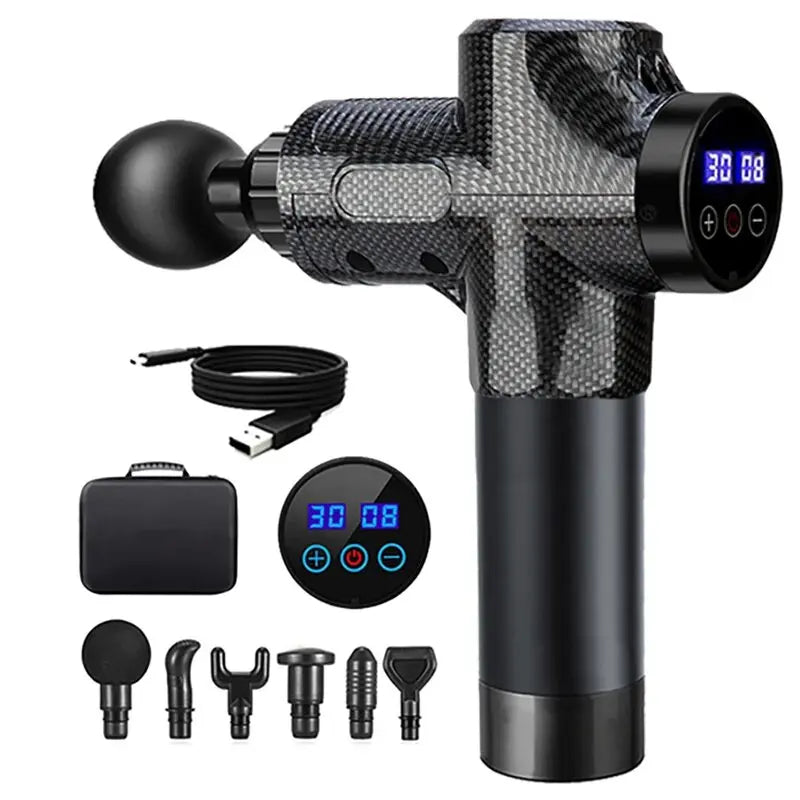 Deep Tissue Massage Gun with LCD Display for Optimal Muscle