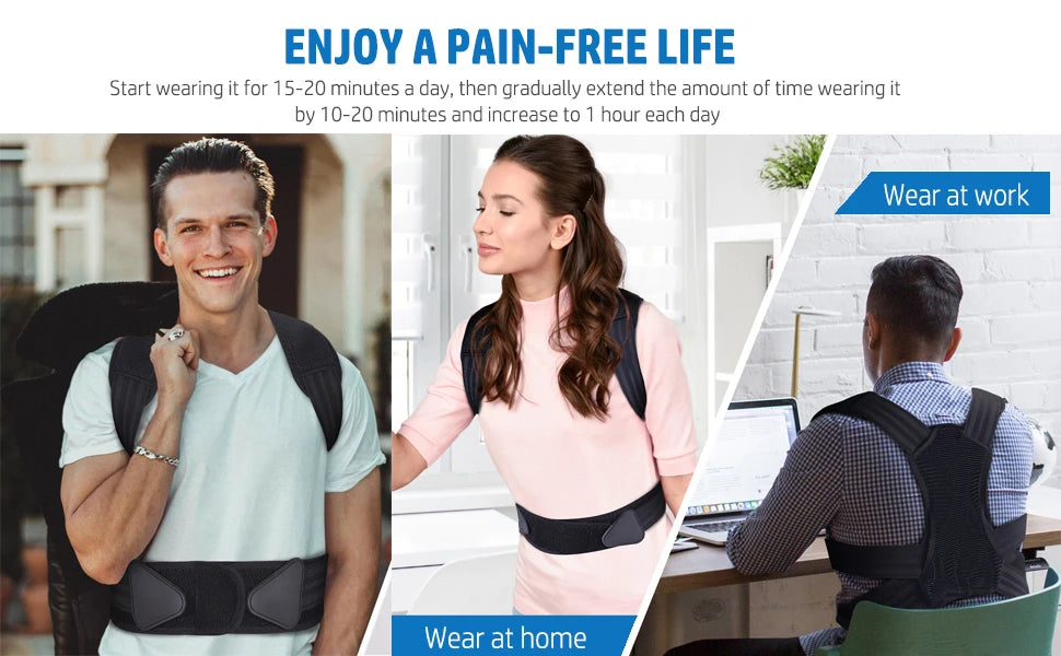 Back Brace for Posture Adjustable and Comfortable