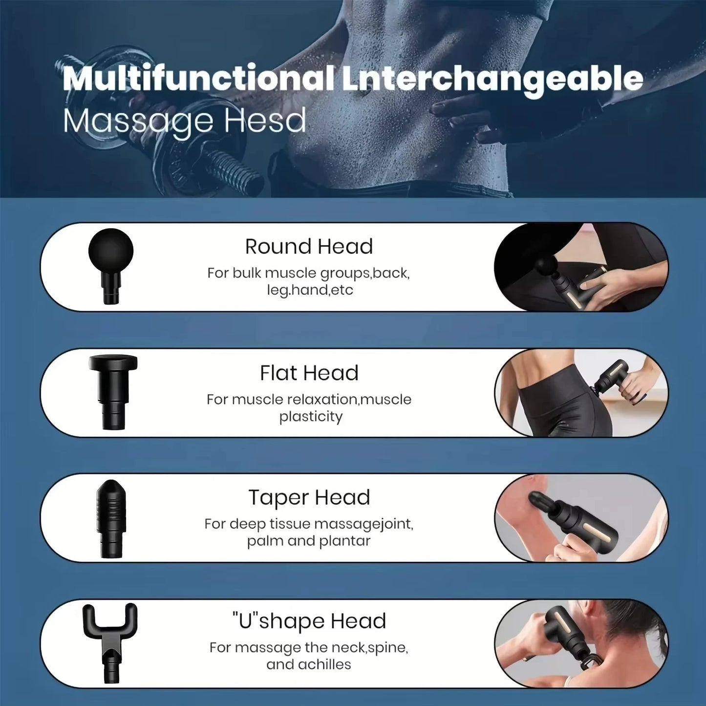 Deep Tissue Massage Gun - Electric Percussion Therapy Tool