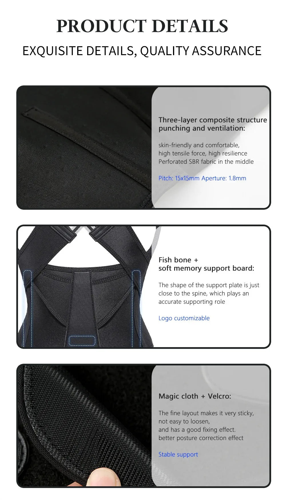 Adjustable Posture Brace for Comfortable Back Support