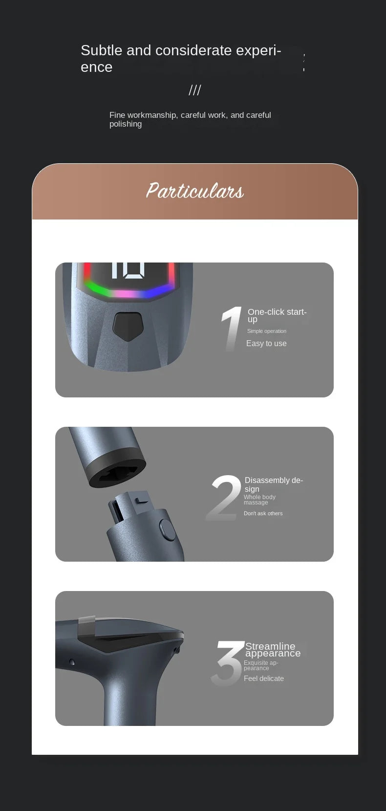 Long-Handle Electric Massage Gun for Deep Muscle Relief