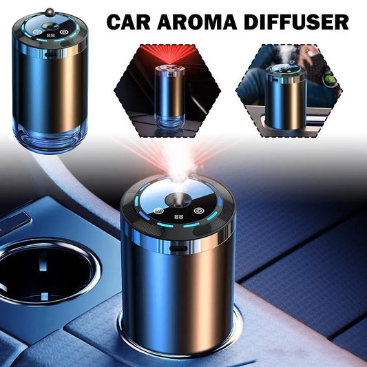 Car Humidifier with Aromatherapy Diffuser - 5 Modes, Long