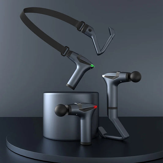 Long-Handle Electric Massage Gun for Deep Muscle Relief